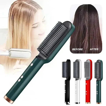 2-in-1 stijl- en krulborstel voor moeiteloos glad of golvend haar – HAIRVIA StyleFlex - Glamorix
