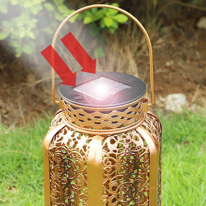 Vintage solar tuinlantaarn van ijzer – SOLARIS VINTAGE LANTERN - Glamorix