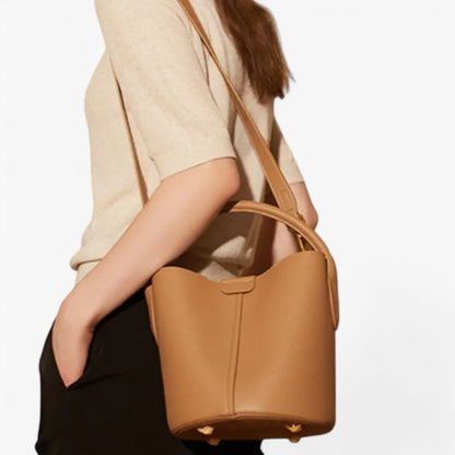 Compacte leren schoudertas voor elke gelegenheid – Levita Luxe - Glamorix