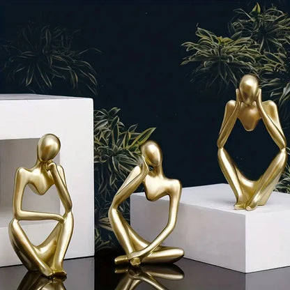 AURORA - Minimalistische gouden sculptuur voor een elegante touch
