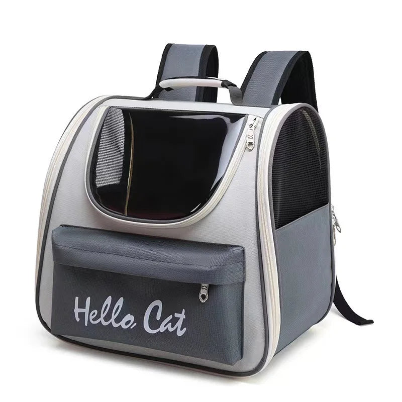 Ademende outdoor kattenrugzak met panoramavenster – PurrGo Explorer - Glamorix