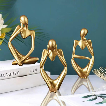 AURORA - Minimalistische gouden sculptuur voor een elegante touch
