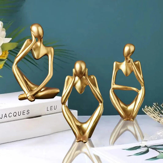 AURORA - Minimalistische gouden sculptuur voor een elegante touch