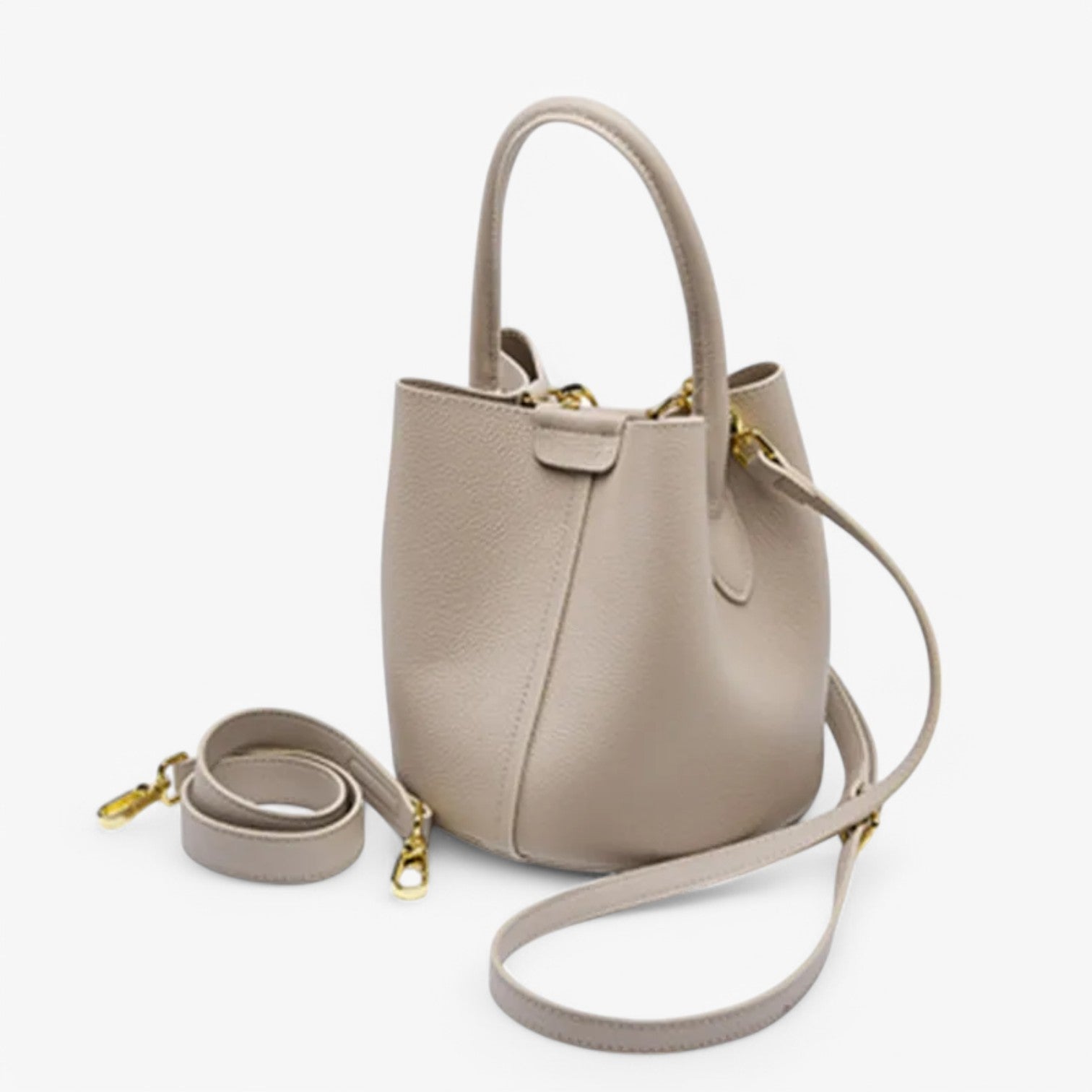 Compacte leren schoudertas voor elke gelegenheid – Levita Luxe - Glamorix