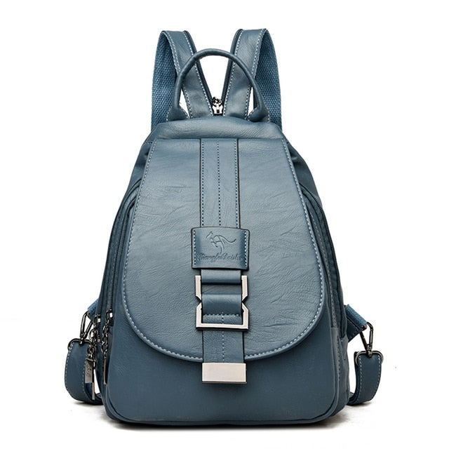 Elegante leren damesrugzak met minimalistisch design en slimme indeling – MAELYA LuxePack - Glamorix