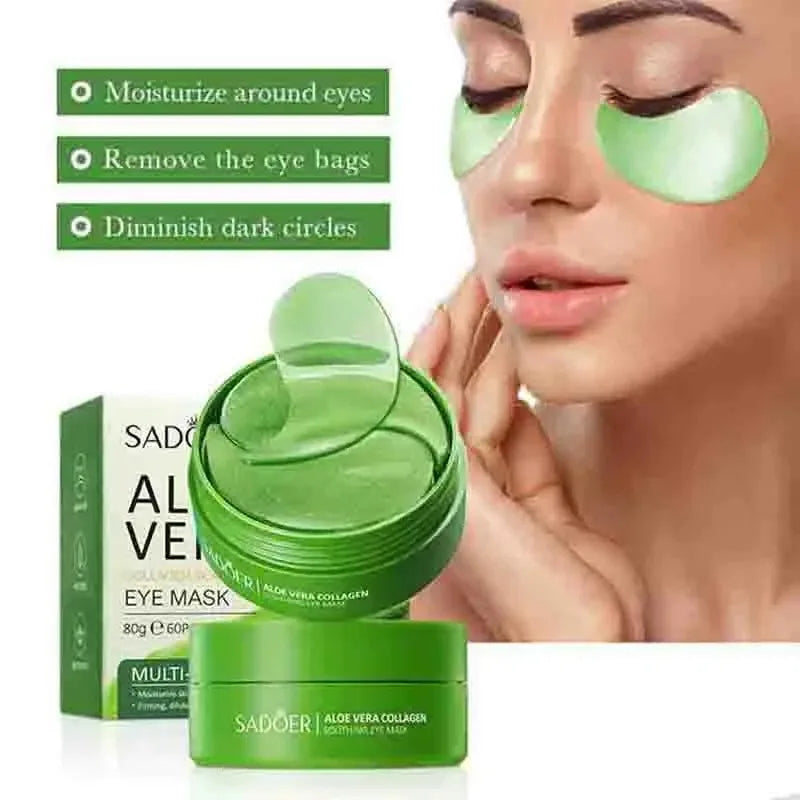 Collageen oogmaskers met aloë vera tegen donkere kringen – LUMINA EYE REVIVE - Glamorix
