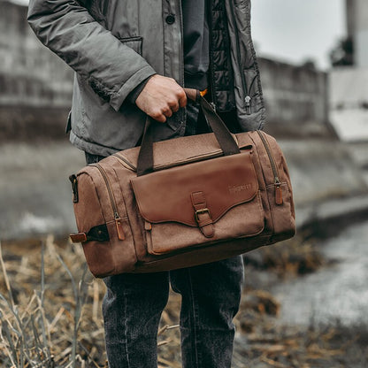 ARLO - Rustieke canvas tas met gespzak voor een avontuurlijke look