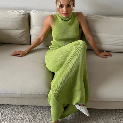 Mouwloze dames top en maxi rok set – SoléaSet - Glamorix