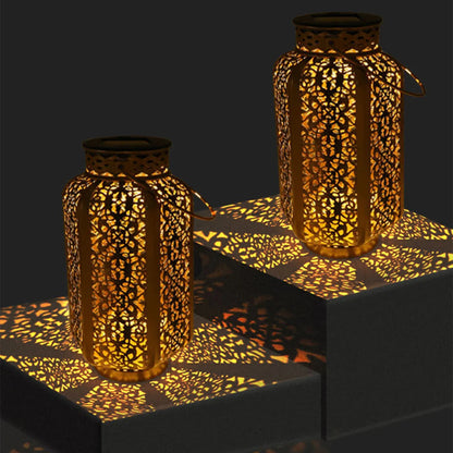 Vintage solar tuinlantaarn van ijzer – SOLARIS VINTAGE LANTERN - Glamorix
