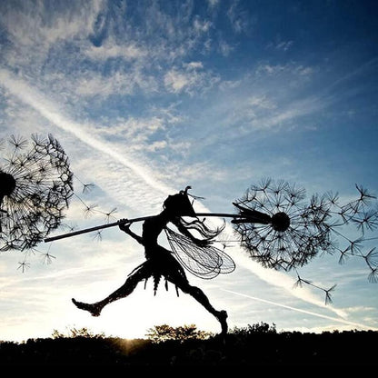 Weerbestendig metalen tuinbeeld in feeënvorm – LUNAYA FAIRY - Glamorix
