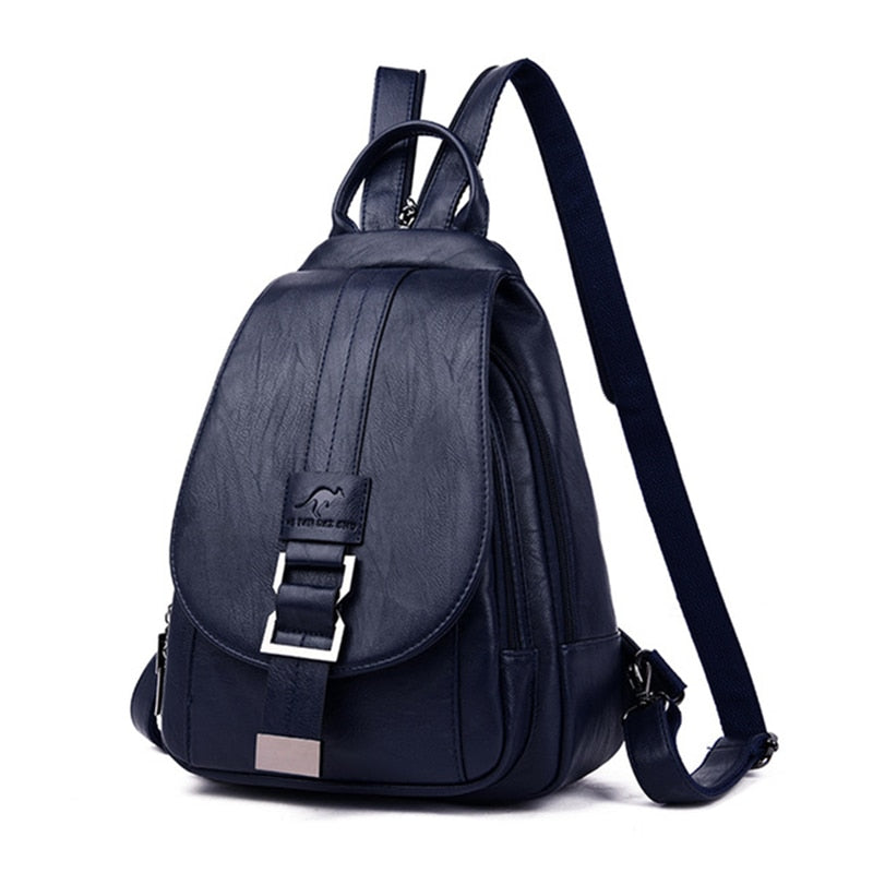 Elegante leren damesrugzak met minimalistisch design en slimme indeling – MAELYA LuxePack - Glamorix
