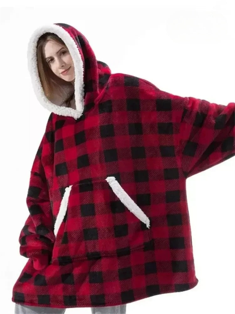 CozyWrap - Gigantische fleece hoodie voor ultiem comfort