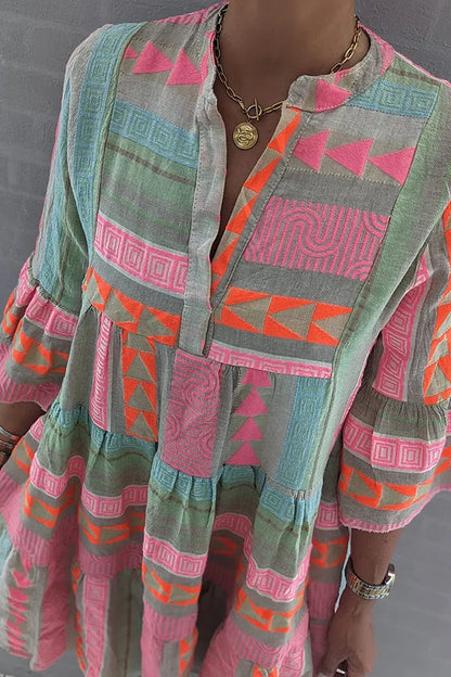 ZENELLA – Bohemian tuniekjurk met luchtige lagen en moeiteloze elegantie