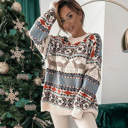 FELICIA - Warme Kersttrui met Lange Mouwen voor Dames