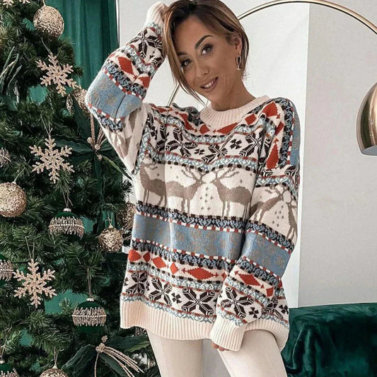 FELICIA - Warme Kersttrui met Lange Mouwen voor Dames