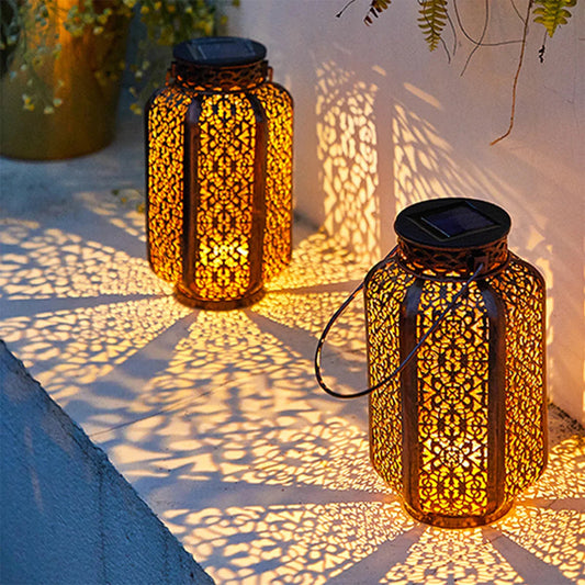 Vintage solar tuinlantaarn van ijzer – SOLARIS VINTAGE LANTERN - Glamorix