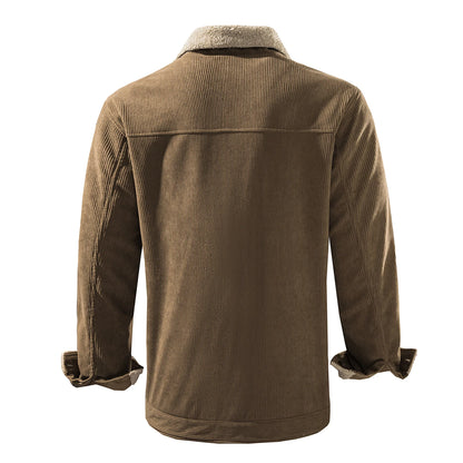 CALLUM - Corduroy herenjack met warme sherpa voering