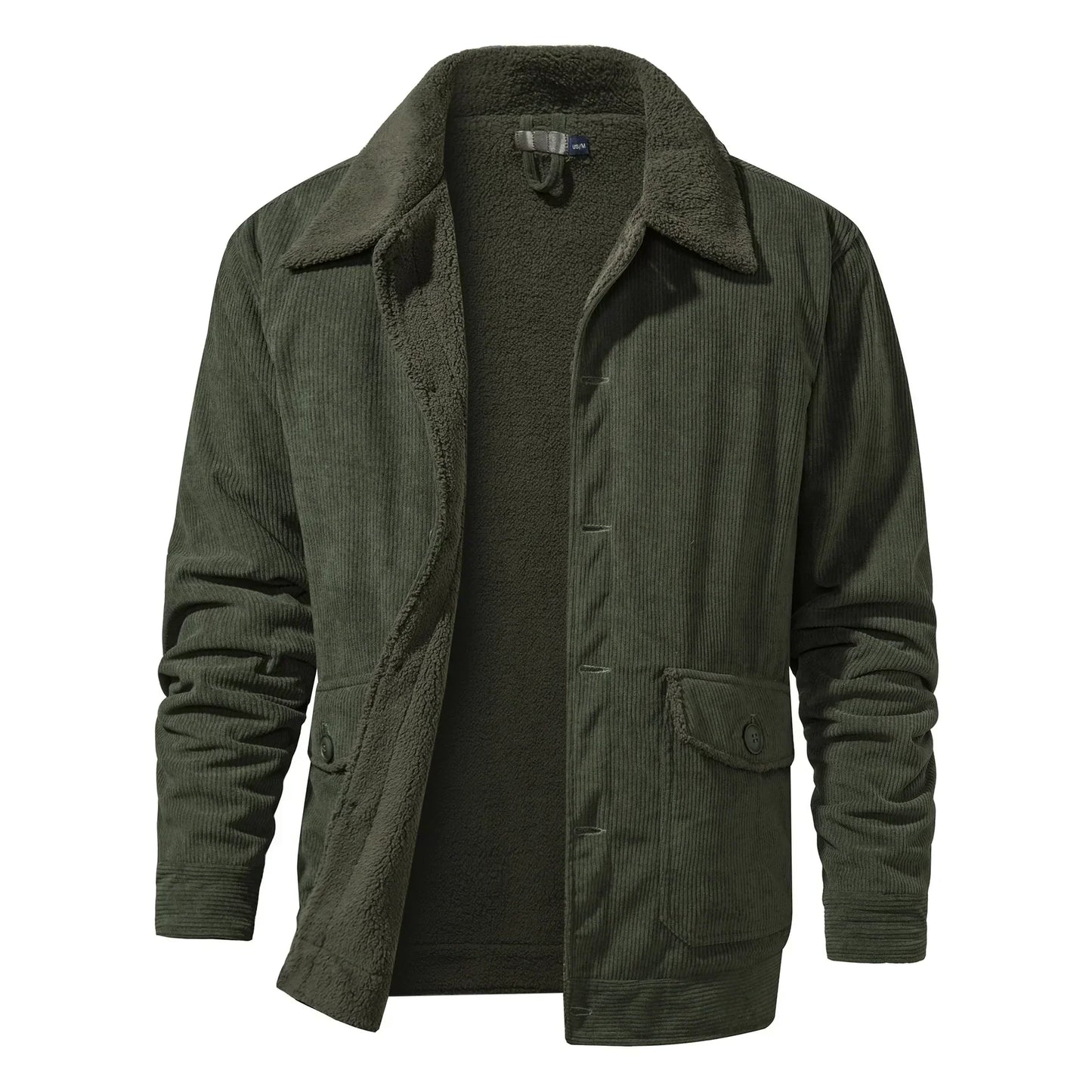 CALLUM - Corduroy herenjack met warme sherpa voering