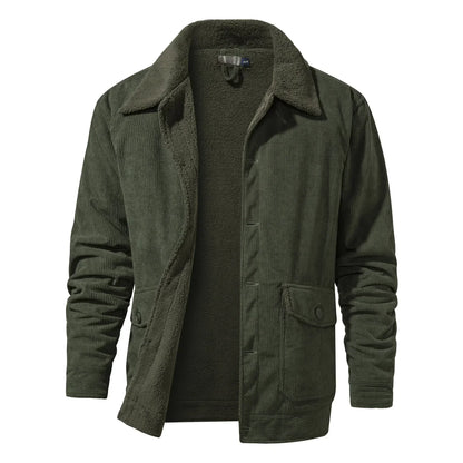 CALLUM - Corduroy herenjack met warme sherpa voering