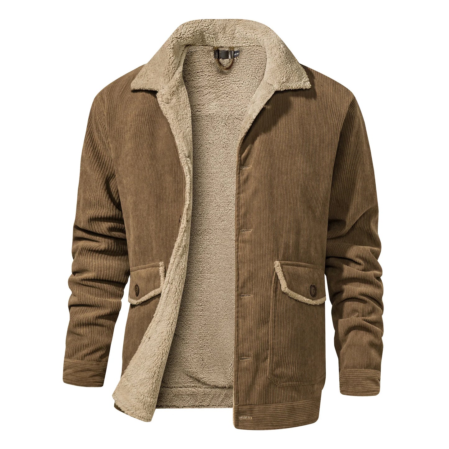 CALLUM - Corduroy herenjack met warme sherpa voering