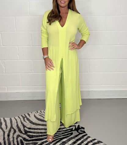 Tweedelig Damespak met Flowy Silhouet en Elegante Pasvorm – LUNA GLOW - Glamorix