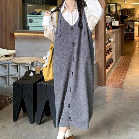 ISLA - Los gebreide maxi-jurk voor een moeiteloos elegante look