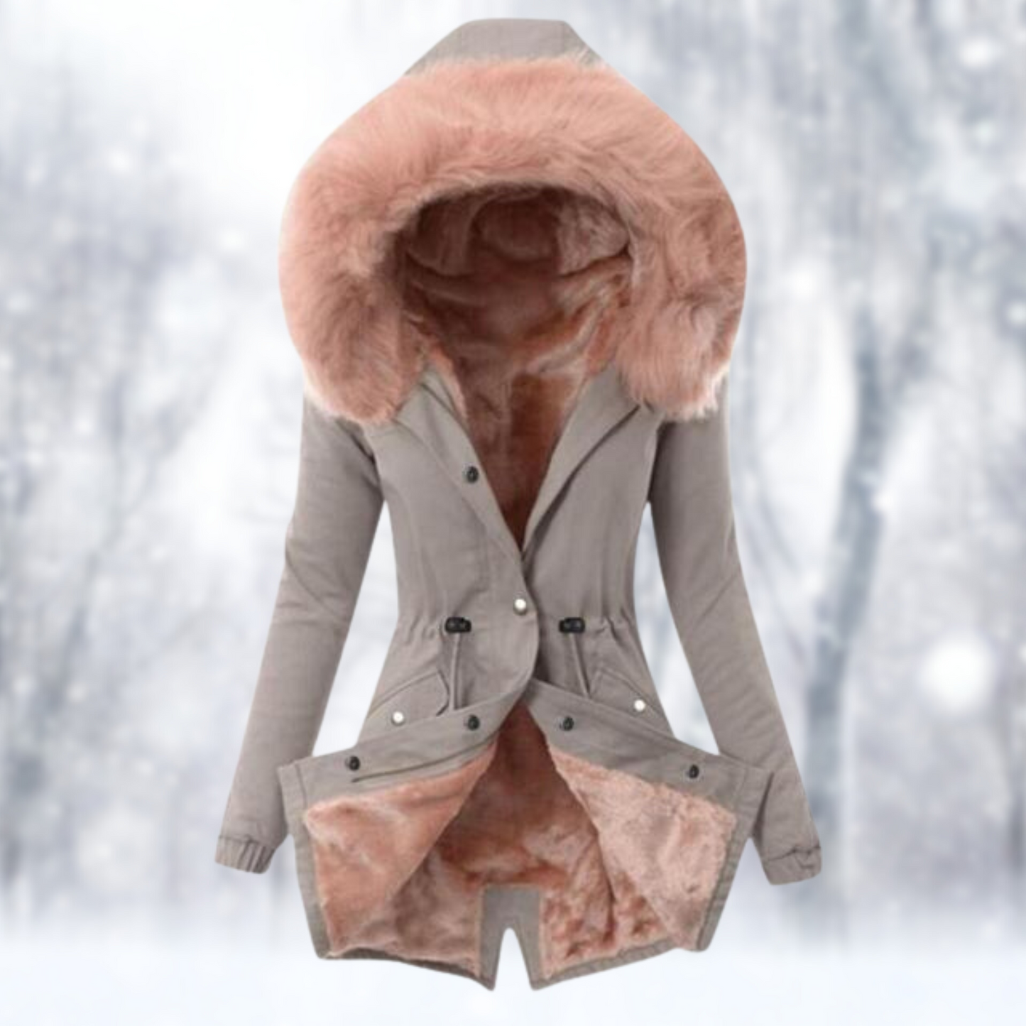 EVELYN - Warme fleece winterjas voor dames