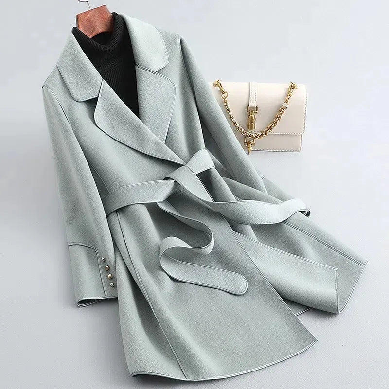 ALMA - Elegante wollen trenchcoat