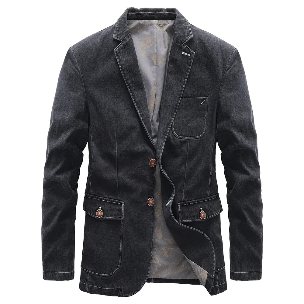 FINN - Vintage denim herenjack met tijdloze uitstraling