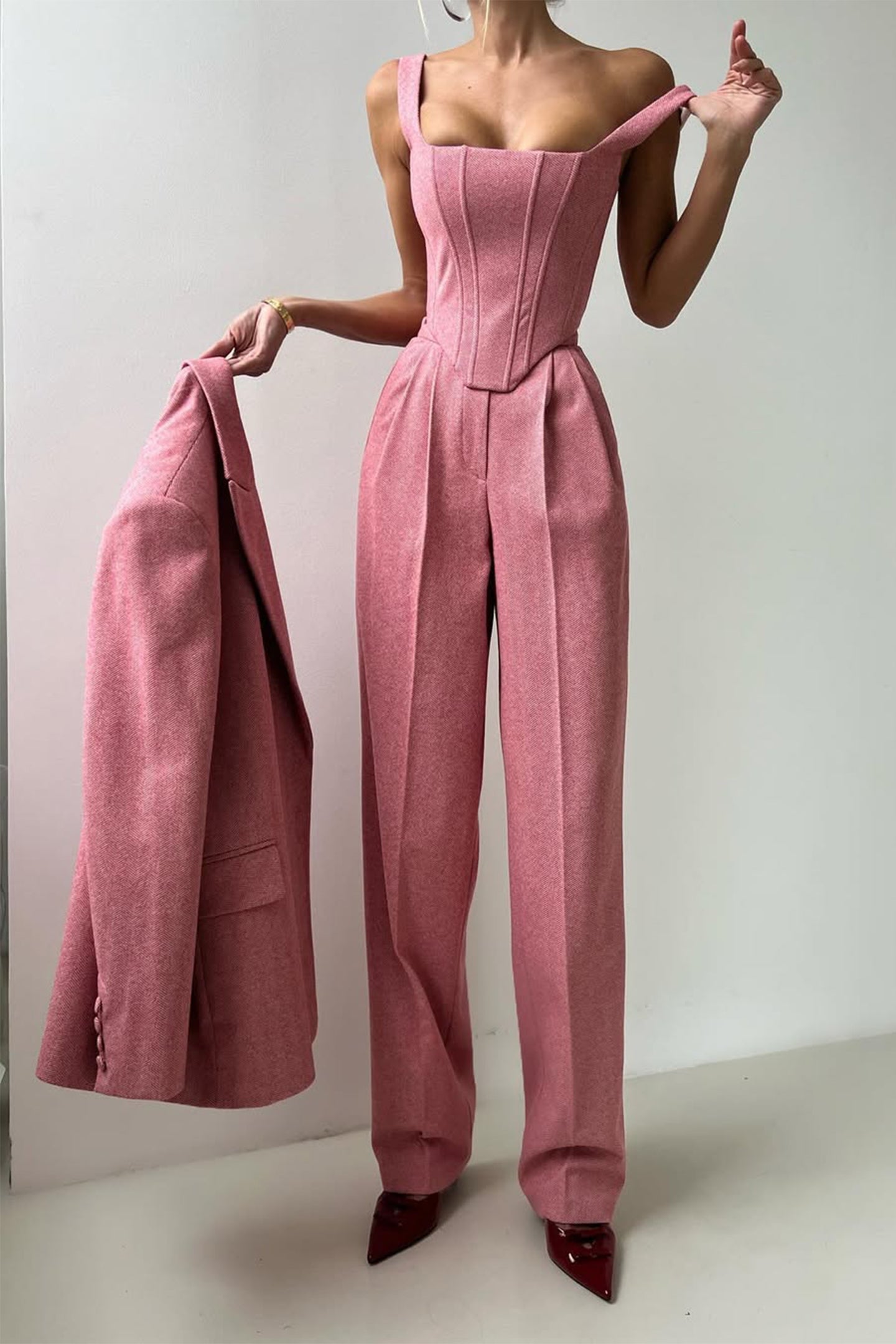 Elegante Damesoutfit met Getailleerde Pasvorm voor Feestelijke Gelegenheden – LUNA CHIC - Glamorix