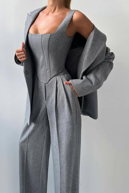 Elegante Damesoutfit met Getailleerde Pasvorm voor Feestelijke Gelegenheden – LUNA CHIC - Glamorix