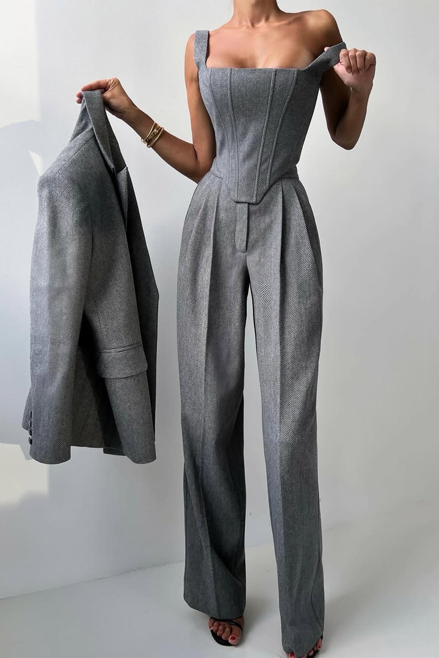 Elegante Damesoutfit met Getailleerde Pasvorm voor Feestelijke Gelegenheden – LUNA CHIC - Glamorix