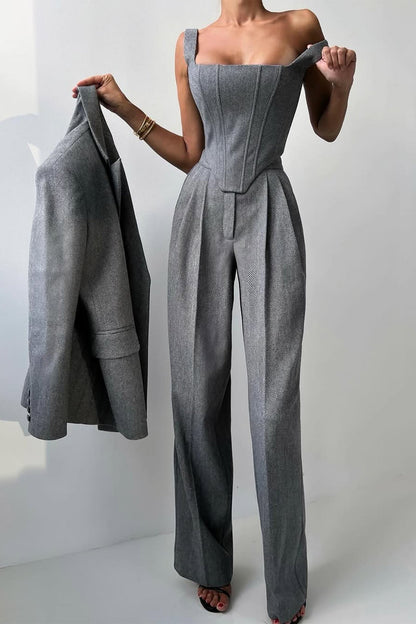 Elegante Damesoutfit met Getailleerde Pasvorm voor Feestelijke Gelegenheden – LUNA CHIC - Glamorix