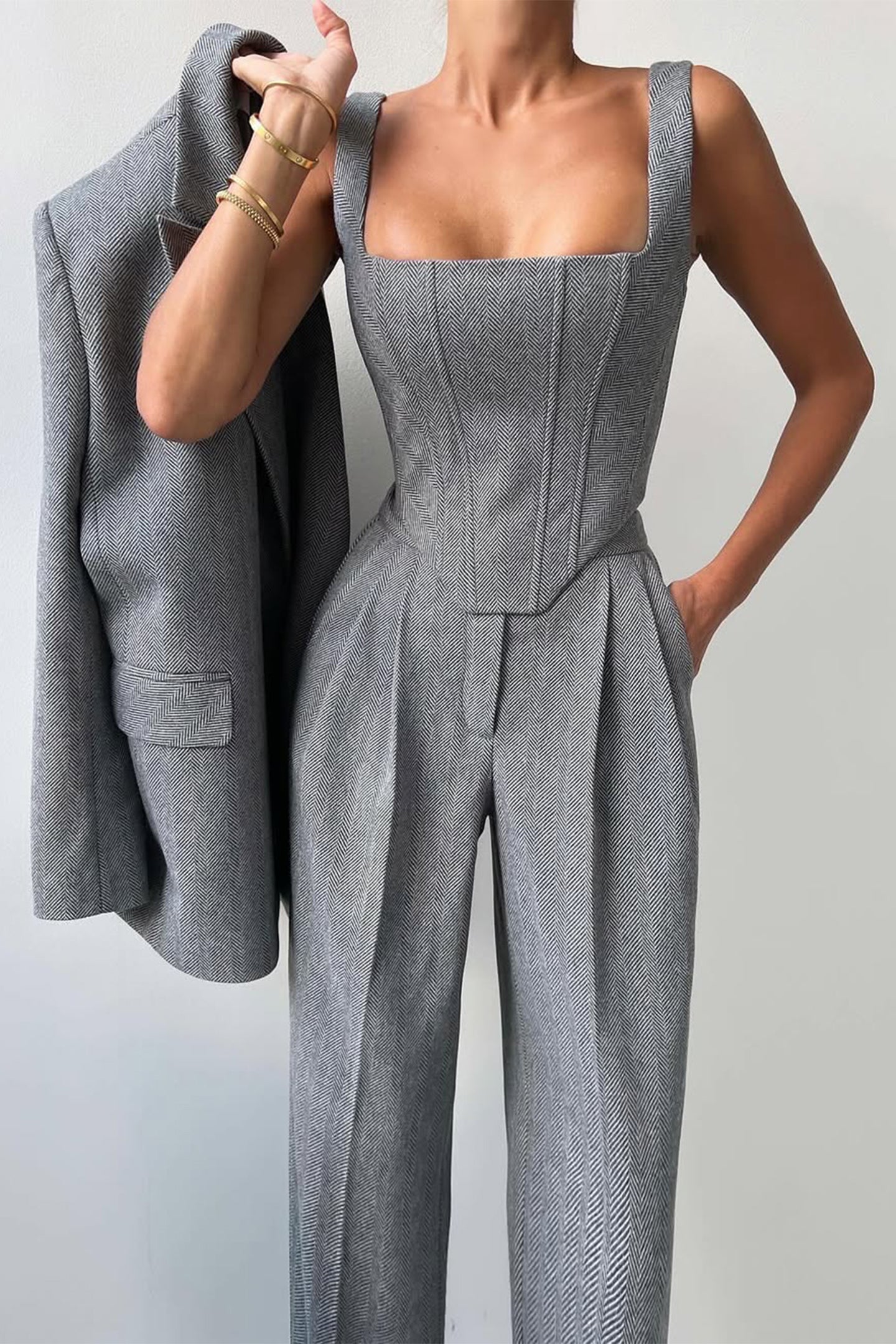 Elegante Damesoutfit met Getailleerde Pasvorm voor Feestelijke Gelegenheden – LUNA CHIC - Glamorix