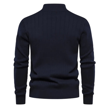 LUKE - Herensweater met halve rits en moderne functionaliteit