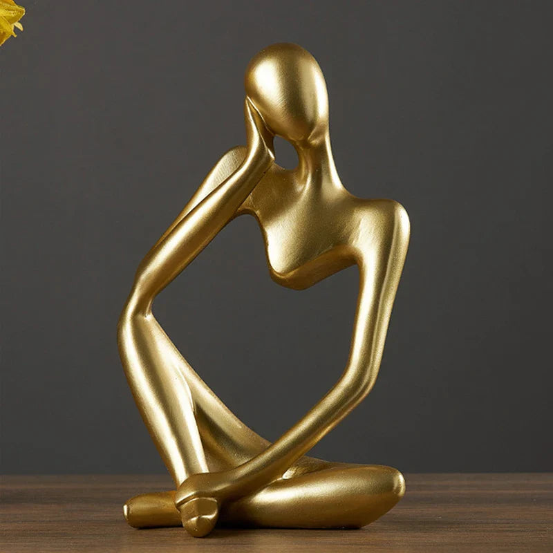 AURORA - Minimalistische gouden sculptuur voor een elegante touch