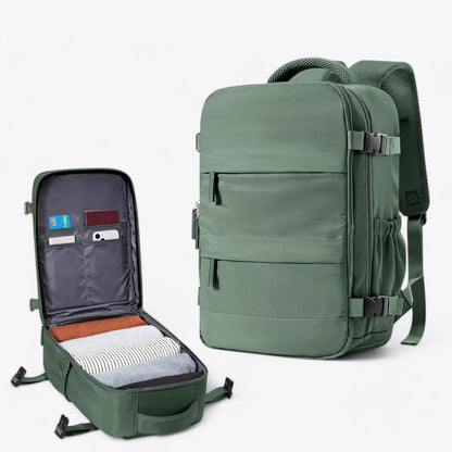 Compacte handbagage rugzak met slim design en ruime indeling – NORVIK JetPack - Glamorix