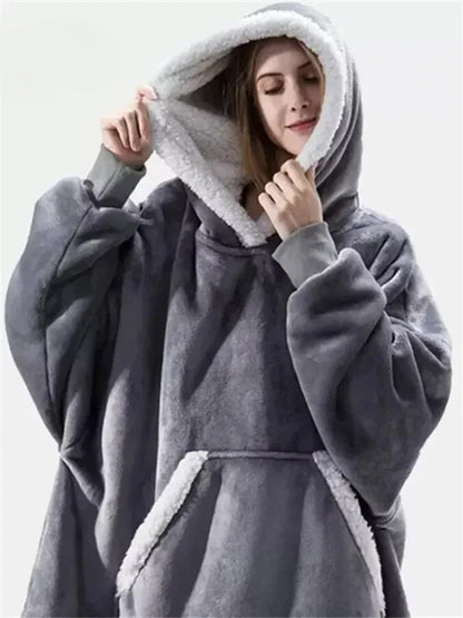 CozyWrap - Gigantische fleece hoodie voor ultiem comfort