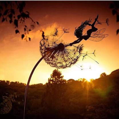 Weerbestendig metalen tuinbeeld in feeënvorm – LUNAYA FAIRY - Glamorix