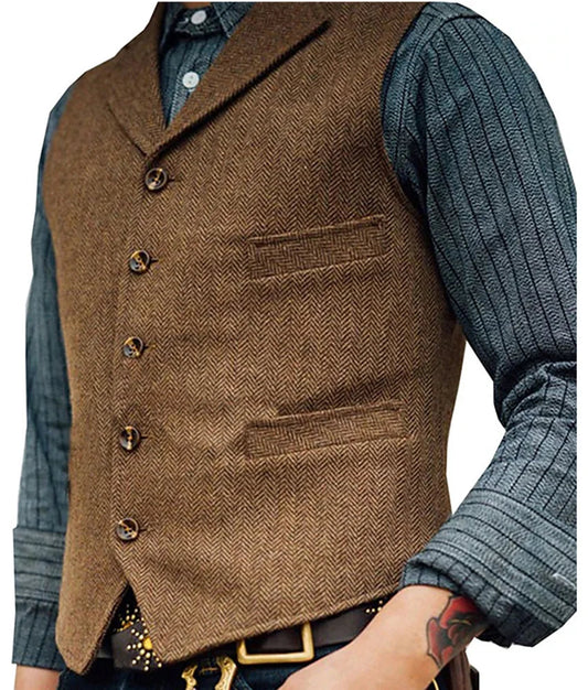 Klassiek herenvest met vintage look en moderne pasvorm – HARVEY VINTON - Glamorix