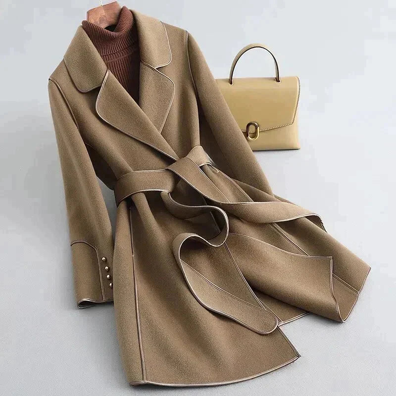 ALMA - Elegante wollen trenchcoat