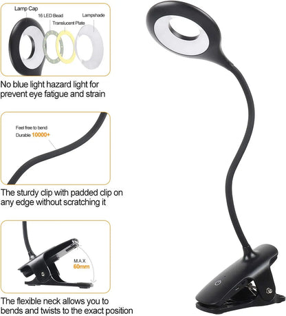 FlexiBright – Oplaadbare LED Bureaulamp met Klem voor Optimaal Werkcomfort