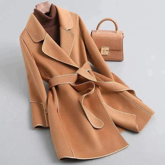 ALMA - Elegante wollen trenchcoat