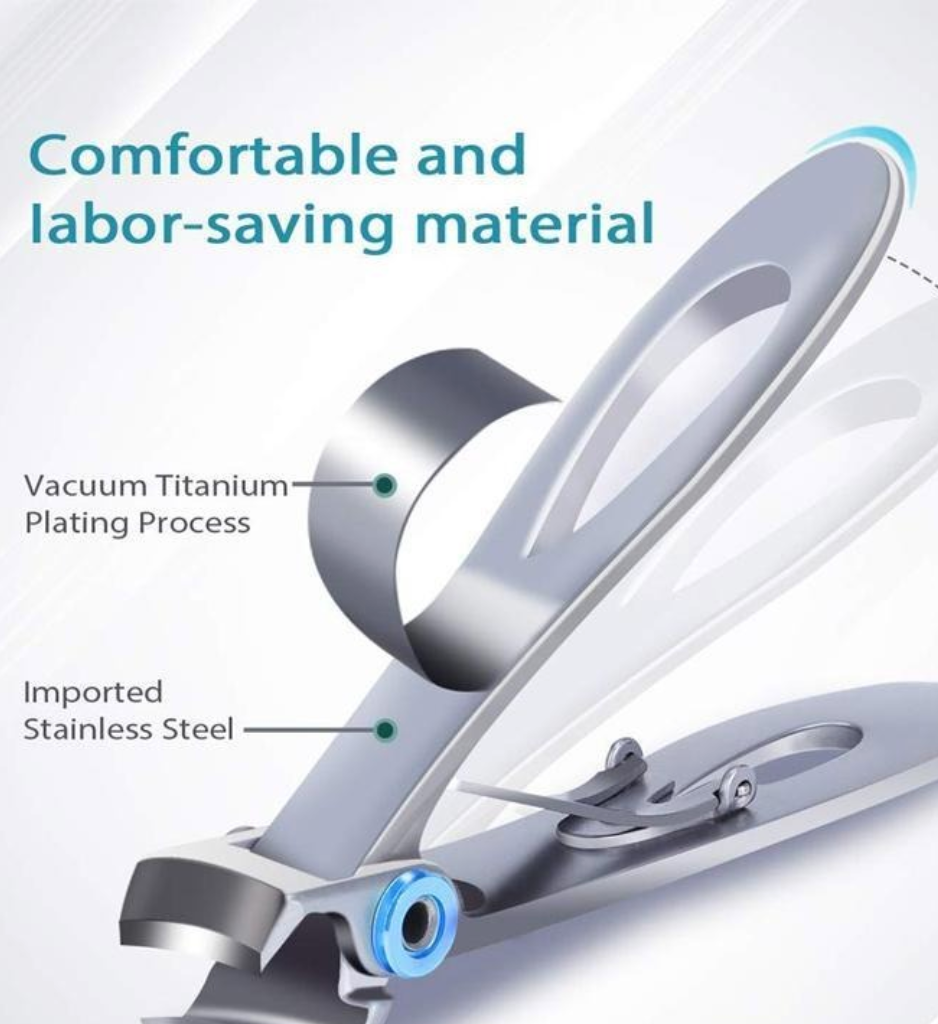 Ergonomic Nail Clippers for Thick Nails – Precision Trimmer with Durable Stainless Steel Construction - Glamorix