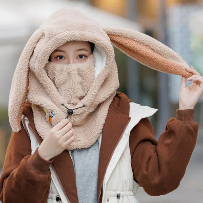 BUNNYWARM - Konijnenthema wintermuts met oorflappen