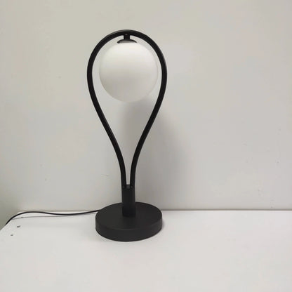 FROSTGLOW - Nachtlamp van mat glas met gouden accenten
