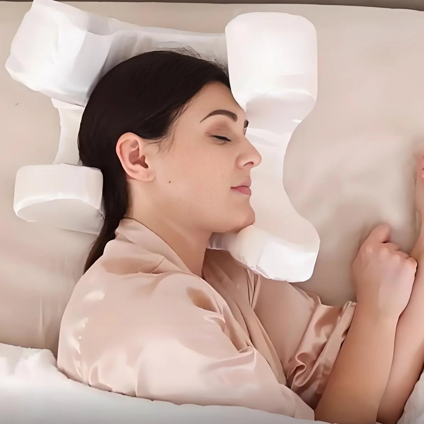 Memory foam kussen voor ultiem comfort en rimpelpreventie – DREAMESSENCE CLOUD - Glamorix