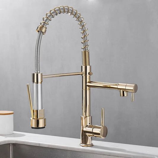 Dubbele waterkraan met draaibare uitloop – FLOWTWIST DUO - Glamorix