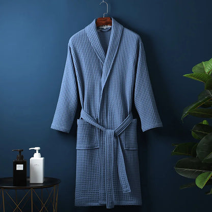 ELARA - Luxe katoenen badjas met zakken voor ultiem comfort