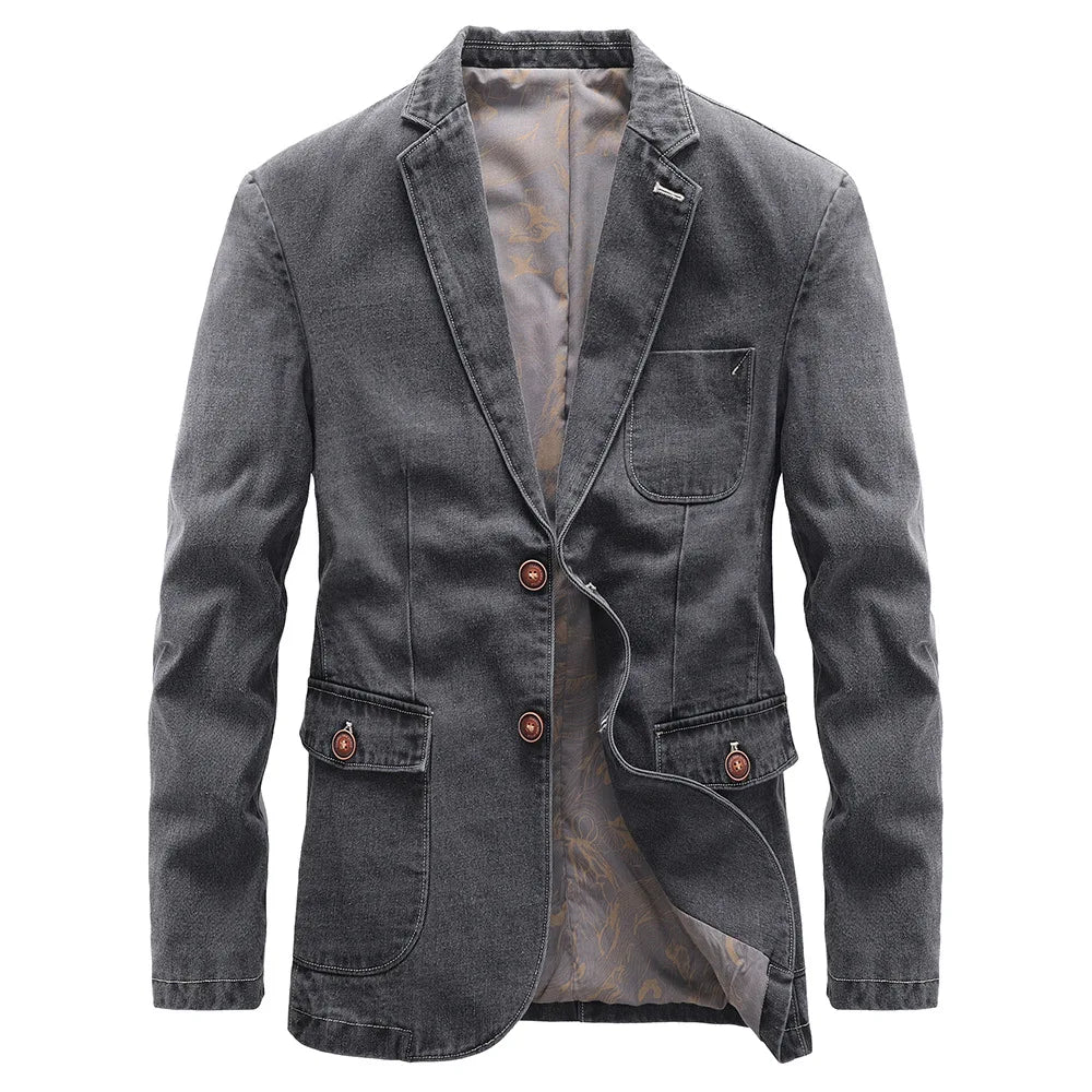 FINN - Vintage denim herenjack met tijdloze uitstraling